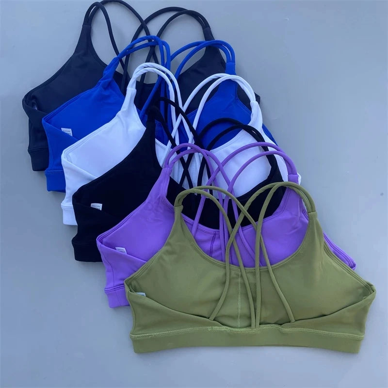 Solid Color soft high strength Women Fitness Bra