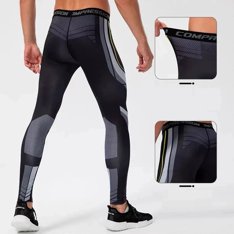 Men's Running Leggings Sportswear Quick Dry Gym Fitness