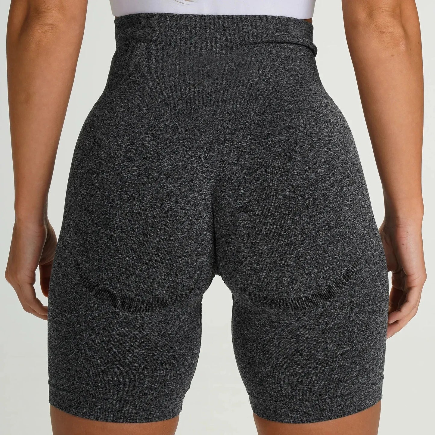 Black Speckled Contour Seamless Three-point Shorts