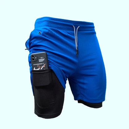 Newest Running Shorts Men 2 in 1 Training Gym Shorts