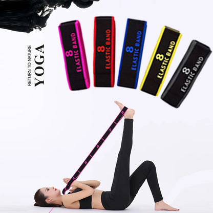 Yoga Pull Strap Belt Polyester Latex Elastic Latin Dance Training