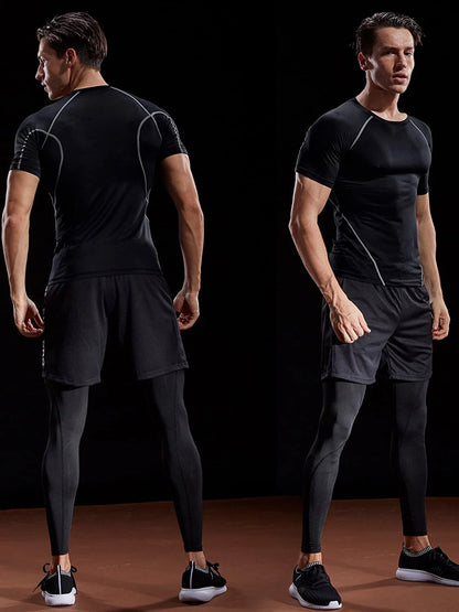 Compression T-Shirt Men Summer Sportswear