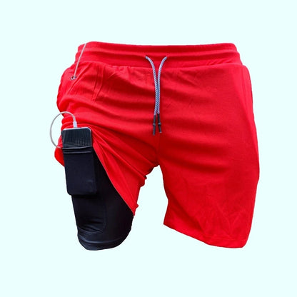 Newest Running Shorts Men 2 in 1 Training Gym Shorts