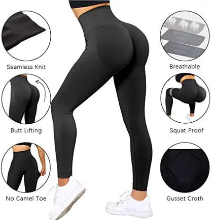 Women's Seamless High Waist Knitted Fitness GYM Pants