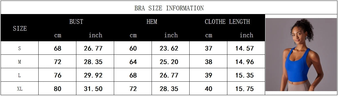 Women's Sports Bra Top Women Tight Elastic Gym Sport Yoga Bras