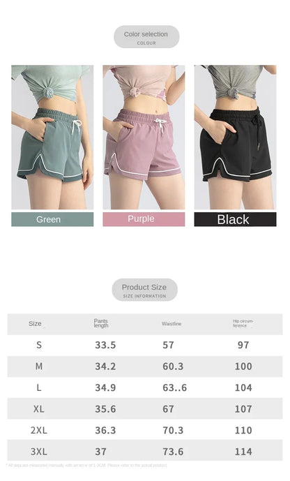 Two-piece Fitness Quick-drying Running Women's Summer Shorts